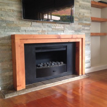 Oregon Pine Mantel and shelves