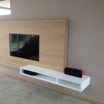 Engineered Oak TV wall