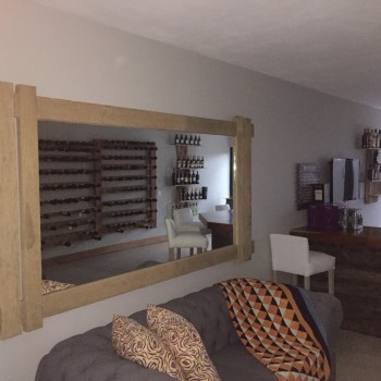 Oak framed mirror
